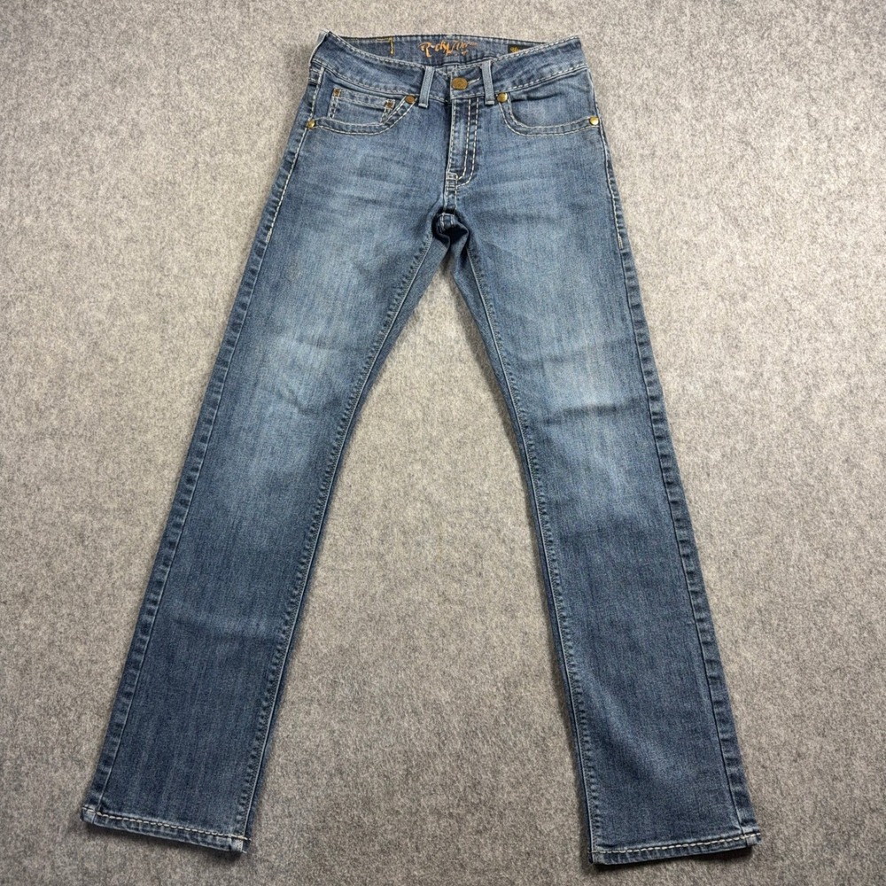 Wrangler Rock 47 Men's Slim Straight Jeans Medium Wash Meas 29x32